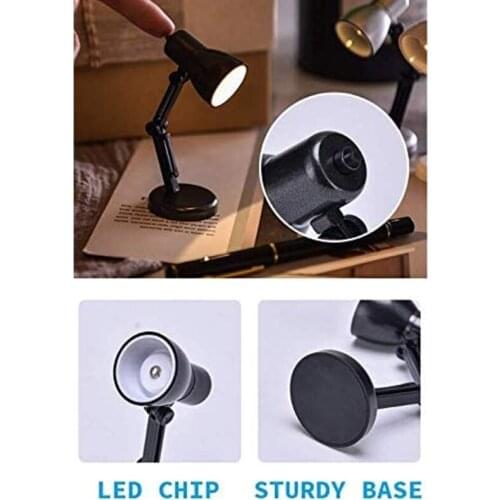 Mini Reading LED Table Light Foldable Tiny Multi-purpose Miniature Architect Desk Lamp Dolls Action Figures