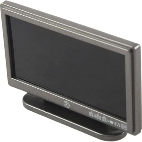Dollhouse Miniature Widescreen Flat Panel LCD TV with Remote Gray