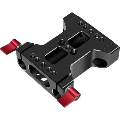 Multifunction Camera Base Plate with 15Mm Rod Rail Clamp for Dslr Camera Shoulder Rig Support Accessories