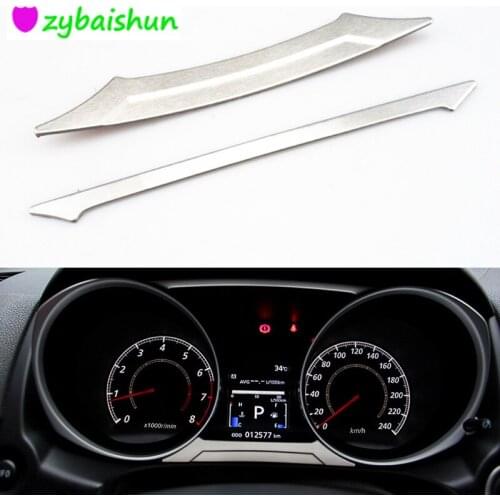 Car Modeling Applicable for Mitsubishi ASX 2011Dashboard Panel Sequin Stainless Steel Fittings 2pcs/sets