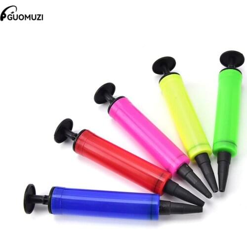 1Pcs High Quality Practical Plastic Football Soccer Inflatable Ball Hand Air Pump Mini PVC Balloon Pump Hand Pump Random Color