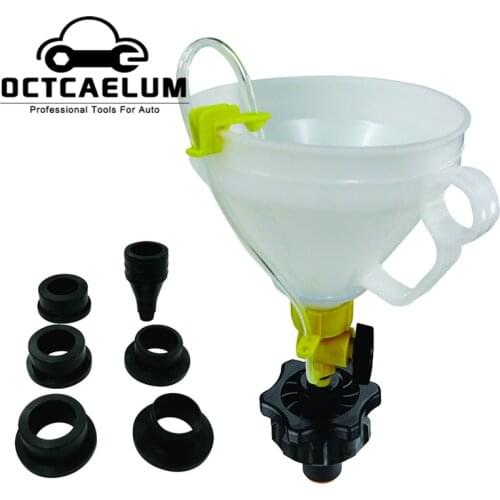 Radiator Coolant Refilling Funnel Tool Kit 31/35/40/42/45mm Adaptor For Ford GM Chrysler Honda Toyota Suzuki Nissan Mazda