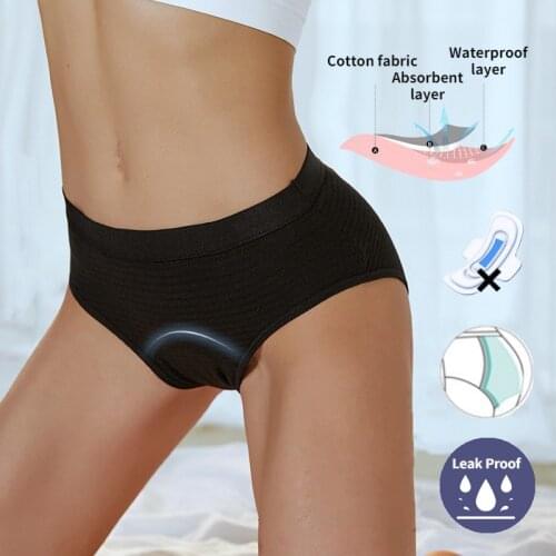 Menstrual Period Underwear Women Panties Leakproof Absorbtent Mesh Cotton Heavy Absorbency Briefs Incontinen Female Lingerie