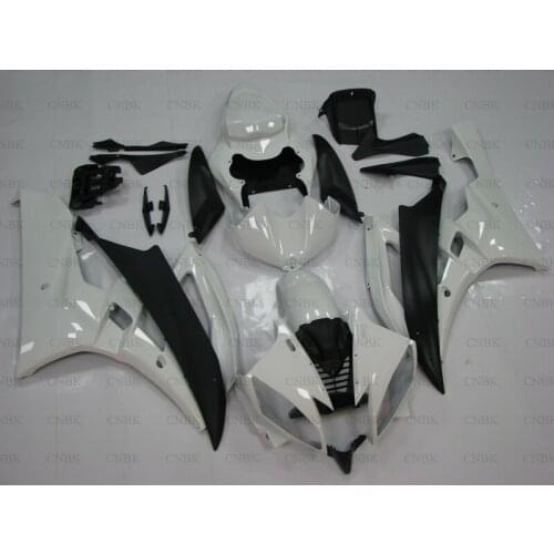 For YZF R6 2006 - 2007 Fairings YZF600 R6 06 White Black Motorcycle Fairing YZF R6 2006 Body Kits Unpainted
