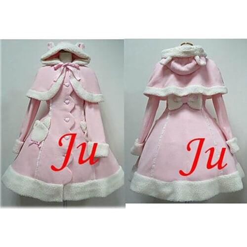 Fondcosplay Gothic Lolita Punk Wool Coat With Cape Dress Cosplay Costume Tailor-made[CK561]