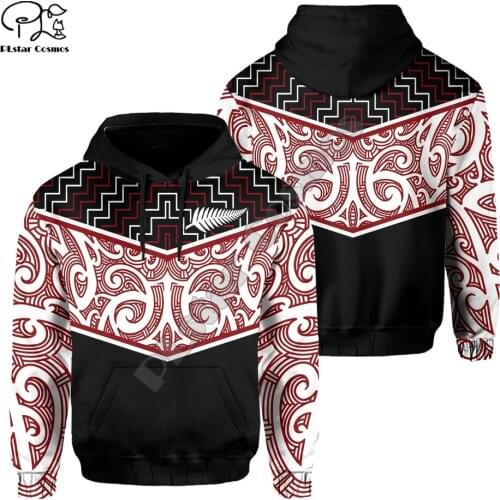PLstar Cosmos New Zealand Country Maori Aotearoa Tribe Tattoo Symbol 3Dprint Men/Women NewFashion Harajuku Hoodies Pullover B-6