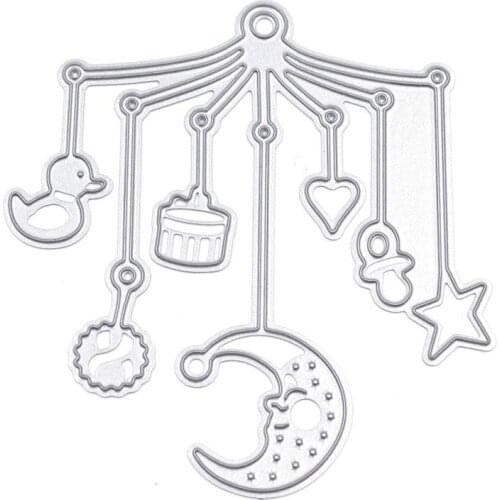 Lovely Animals Cake Moon Cartoon Bed Bell Metal Cutting Dies Stencil Scrapbooking Photo Album Card Paper Embossing Craft DIY