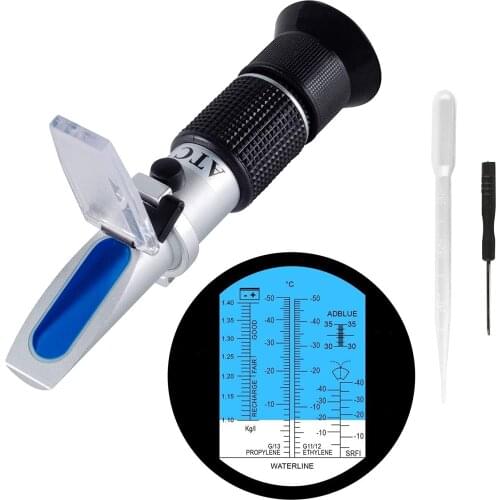Antifreeze Refractometer 4-in-1 Car Coolant Tester Battery Refractometer for Fluid Condition Glycol Coolant Antifreeze Tester
