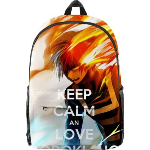 My Hero Academia Todoroki Shoto Men Women Backpack Oxford School Bag High Capacity Teenager Girl Child Bag Travel Backpack
