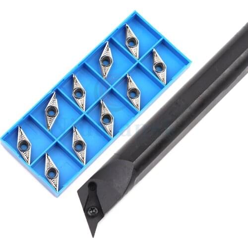 S20R S25S-SVQCR16 CNC inner hole arbor 117.5° Screw type S type internal boring tool+VCMT VCGT Special carbide inserts for lathe