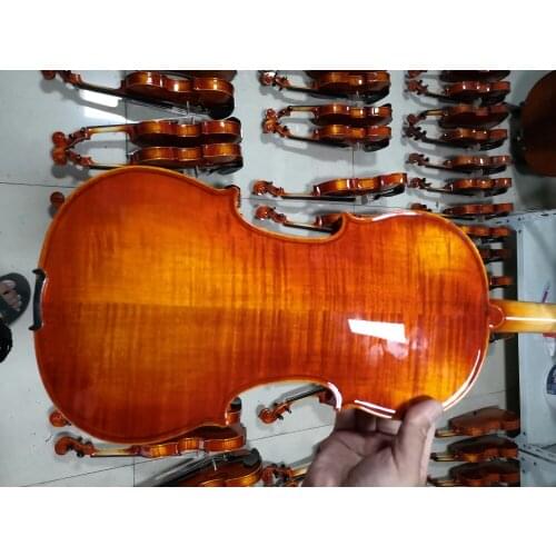 Maple handmade violin 4/4 3/4 solid wood natural grain red light violin handmade paint beginner student violino free shipping