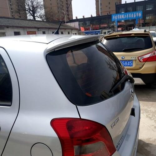 For Toyota Yaris Spoiler 2009 2010 2011 2012 2013 ABS Plastic Unpainted Color Rear Spoiler Wing Trunk Lid Cover Car Styling