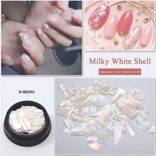Supwee 1 Box UV Gel Nail Art Stones Stickers Sequins Mixed Shell Slice Marble Sticker For Manicure Shellfish Decorations Tools