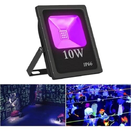 UV LED Floodlight 10W High Power Waterproof Ultra Violet Fluorescent Flood Light Stage Lamp for Bar Halloween Party