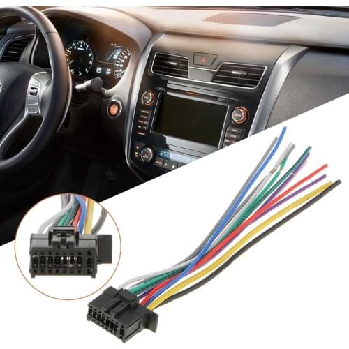 16 Pin Radio Wire Harness Audio Connector Line Replacement Part For Pioneer 2350 Car Stereo 6.3 Inch