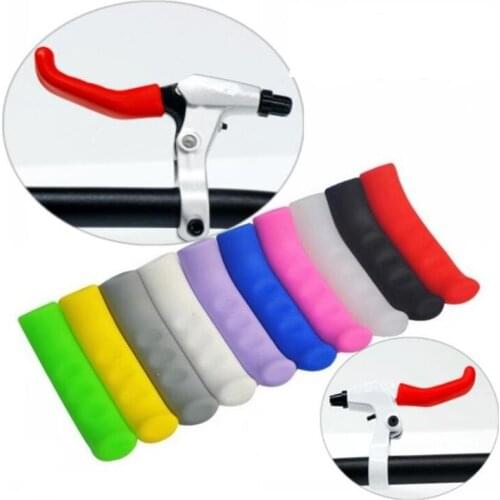 1 Pair Bicycle Brake Handle Cover Bicycle Brake Silicone Sleeve Universal Brake Lever Bicycle Sticker Accessories