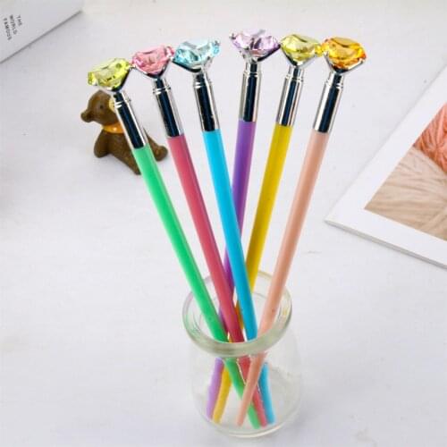 1 Pcs Diamond Gel Pen School Stationery 0.5mm Black Ink Pen School Stationery Student Writing Office Supplies