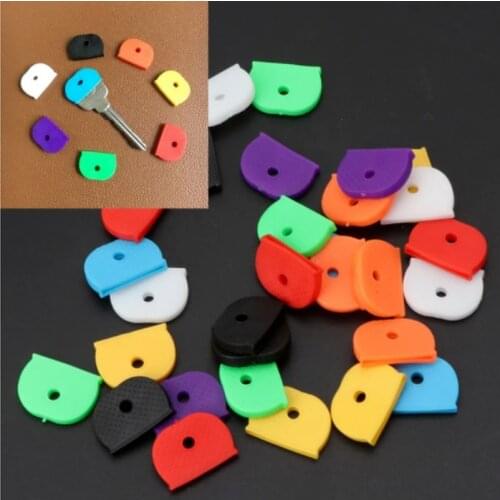 10 Pcs Key cover Tags Label ID Silicone Coding Color Key Identifier Cover 8 Colors Upgraded Silicone Very Soft Healthy Beautiful
