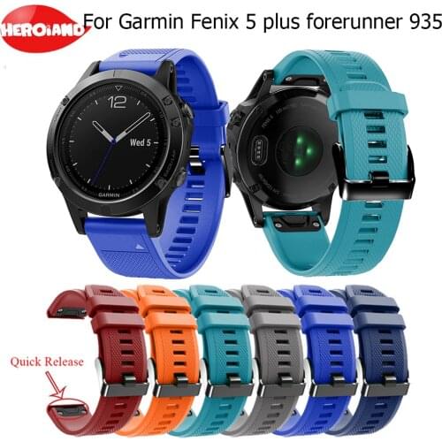 22MM Watchband Replacement strap for Garmin Fenix 5 Plus Forerunner 935 Watch Quick Release Silicone Easy fit Wrist Band Strap