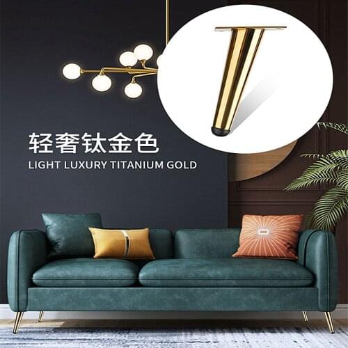 4PCS 10-45cm Modern Tapered Metal Furniture Legs for Sofa Chair Cupboard Table Bed Wardrobes Furniture Hardware Feet Accessories