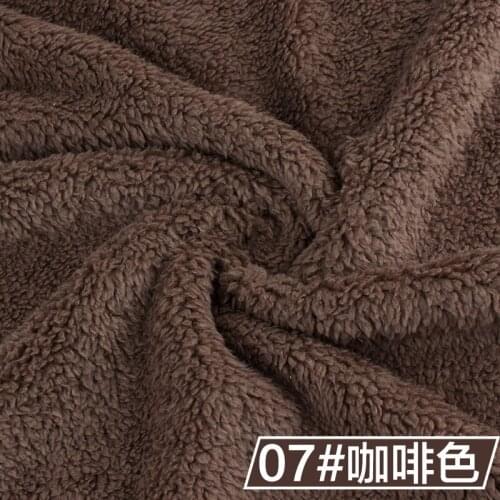 7# light brown 1 meter Berber Fleece Fabric camoFleece Shu Velveteen for DIY toys sleepcoat pajamas nighty bedgown material