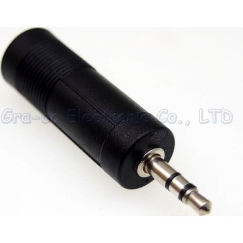 50pcs 3.5mm Plug 6.35mm Audio Socket male to female audio Adapter mono Audio converter connector