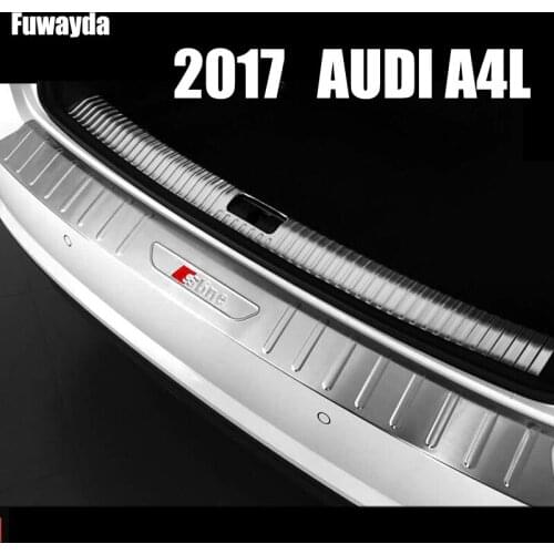 FUWAYDA free shipping car sticker Stainless Steel Rear Bumper Protector Sill Plate Cover For Audi A4L 2017 GOOD quality