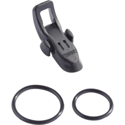 Fishhook Keeper Fishing Rod Tool Clip Hanging Hooks Holder ABS Plastic Fishing Pole With 2 O Elastic Rubber Rings