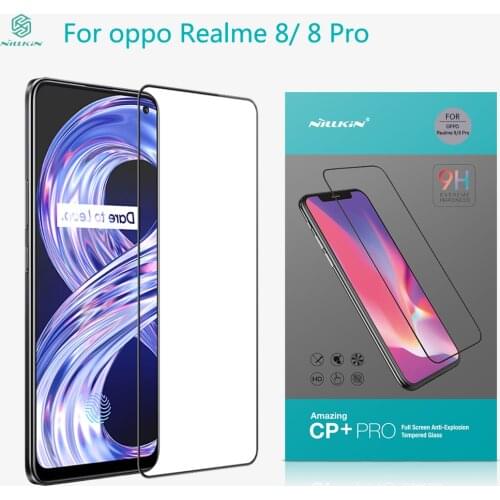 For OPPO Realme 8 8 Pro Tempered Glass NILLKIN Full Coverage Anti-Explosion Tempered Glass Screen Protector For OPPO Realme 8
