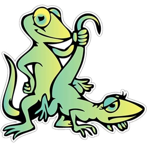 Gecko Lizard Sex Adult Funny Car Bumper Window PVC Sticker Decal Waterproof Car Accessories 14cm*15cm