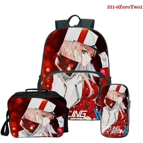 3 Pcs Set Harajuku Anime Laptop Backpack Canvas School Bags for Teenage Girls Manga College Student Kids Book Bag Rucksack 2021