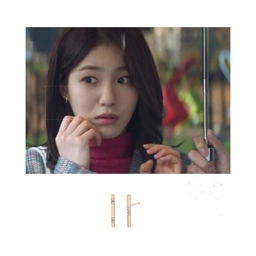 Korean TV show Xin Ruien same earring ornament modern stylish for women stud ресницы piercing man