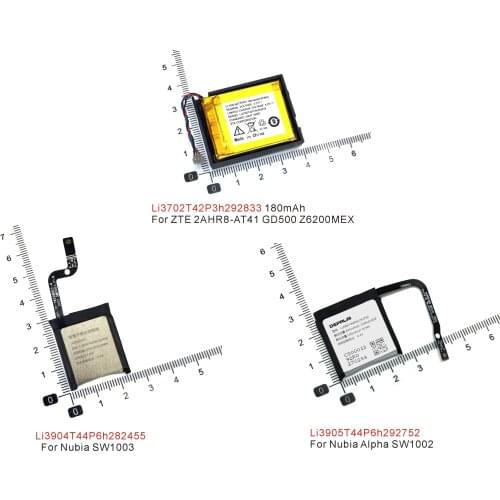 Li3702T42P3h292833 Li3904T44P6h282455 Li3905T44P6h292752 battery For ZTE Nubia GD500 Z6200MEX Nubia SW1003 Alpha SW1002 Watch