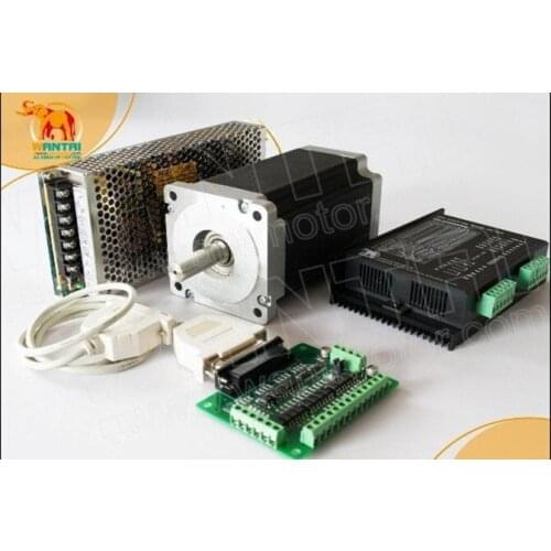 Best Sell! Wantai Nema34 Stepper Motor WT86STH118-6004A 1232oz-in+Driver DQ860MA 7.8A 80V 256Micro Foam Plastic Milling Machine
