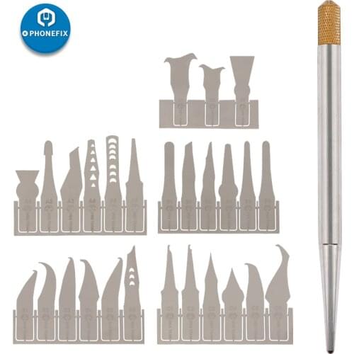 PHONEFIX Multifunctioal PCB CPU IC Glue Remover Knife Thin blade motherboard BGA chip glue Cleaning Scraping Pry Knife