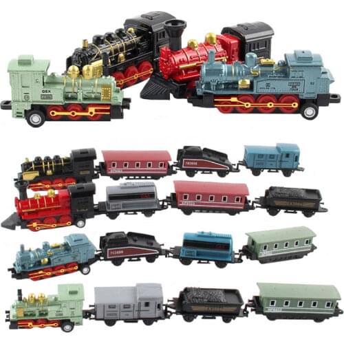 Train Model Toy Children Simulation Steam Train Toy Mini Alloy Pull Back Car Simulation Train Model Toy Small Gift For Children