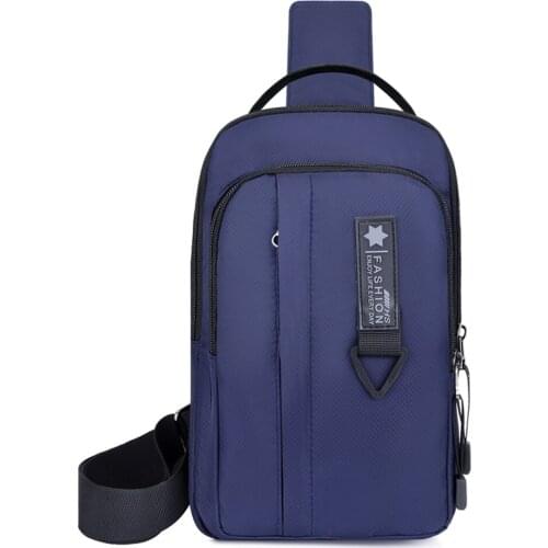 Mens Fashion Chest Bags Oxford Shoulder Sling Bags Chest Waist Pack Crossbody Bag