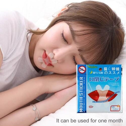 30pcs Anti-Snoring Mouth Patch Night Nasal Sticker Kids Adults Sleeping Aid Mouth Patch Improve Open Mouth Breathing