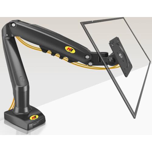 New NB F80 + 2XUSB3.0 Desktop Gas Spring 17-27" LCD LED Monitor Holder Mount Arm Full Motion Display Stand Loading 2-9 kgs