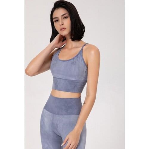 2021 New Summer Beauty Back Sports Bra Womens Fitness Sling Tie-dye Moisture Wicking Yoga Wear