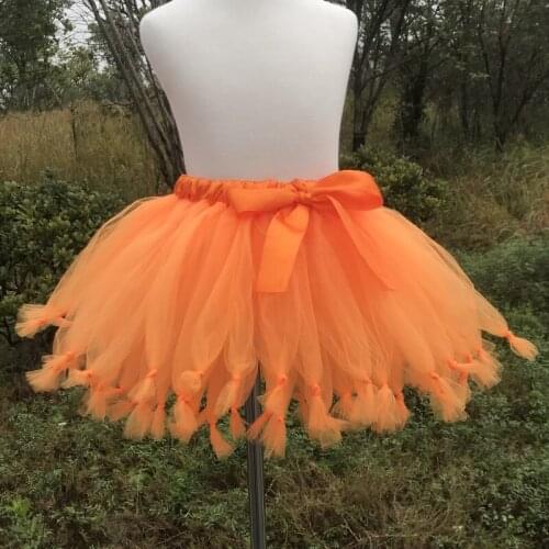 Orange Baby Girl Clothes Pink Tutu Skirt Kids Princess Girls Skirt Ball Gown Pettiskirts Birthday Party Kawaii Skirts Princess
