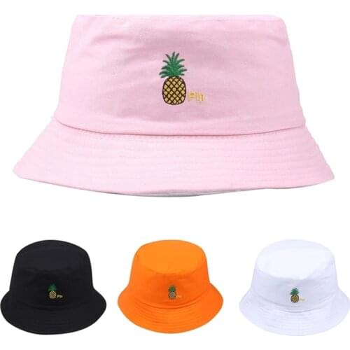 Unisex Foldable Bucket Hat Fashion Embroidered Beach Sun Hats Street Headwear Fisherman Outdoor Cap Men and Woman Panama Hat