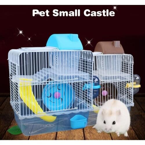 Hamster cage transparent castle double-storey cottage transparent crystal