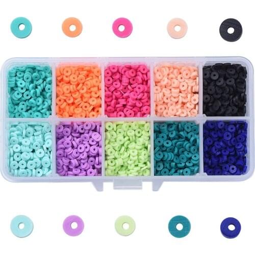 4mm Polymer Clay Spacer Boxed DIY Handmade Beaded Polymer Clay Spacer Beads Ornament Accessories Wholesale jewellery making