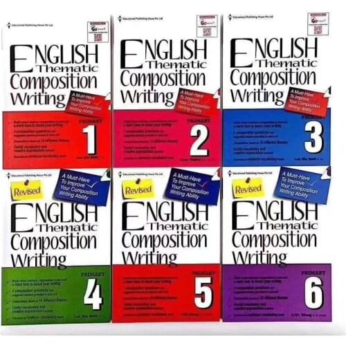 6 Pcs/Set Sap English Thematic Composition Writing Book Singapore Primary School Mathematics Textbook
