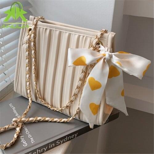 Luxury PU Stripes Crossbody Bag for Women 2021 New Fashion High Quality Shoulder Bags High Capacity Trend Chain Messenger Bags