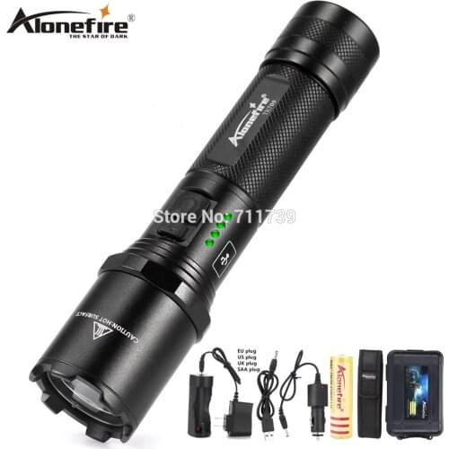 AloneFire TK700 CREE L2 led flashlight USB Rechargeable Torch Tactical lamp burst flashing Self-defense police Work light 18650