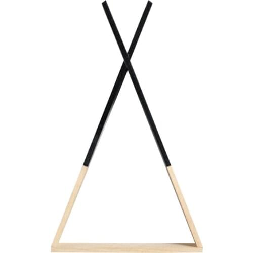 Triangular Wooden Shelf Household Wall Decoration Shelf Childrens Room Decoration Living Room Storage Shelf