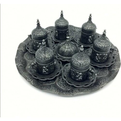 Turkey authentic AMAZING Gift Come and Buy Turkish Coffee Set Set of 6 Oxide Gray FREE SHIPPING FREE SHIPPING FREE SHIPPING