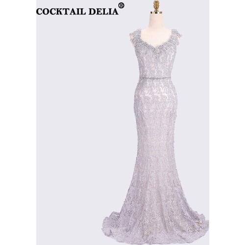 Grey Mermaid Sweetheart Evening Dresses 2021 Dubai Flowers Beading Sexy Formal Dress Design Plus Size Party Scalloped Gown
